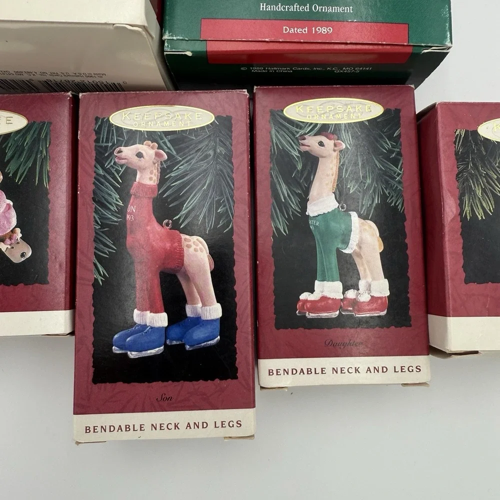 Lot Of 13 Vintage Hallmark Keepsake‎ Christmas Theme Santa Giraffe Grandparents